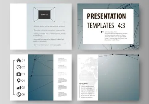 Set of business templates for presentation slides. Easy editable abstract v.. Stock Illustration