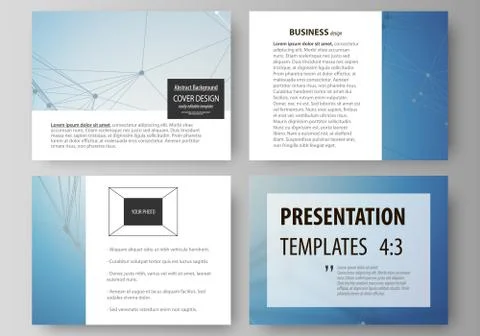 Set of business templates for presentation slides. Easy editable abstract v.. Stock Illustration