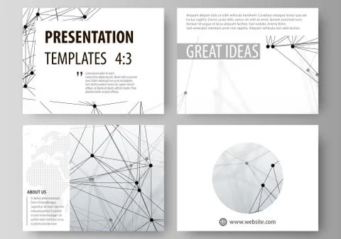 Set of business templates for presentation slides. Easy editable abstract v.. Stock Illustration