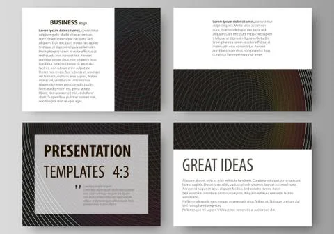 Set of business templates for presentation slides. Easy editable vector lay.. 스톡 일러스트