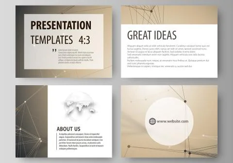 Set of business templates for presentation slides. Abstract vector layouts .. Stock Illustration