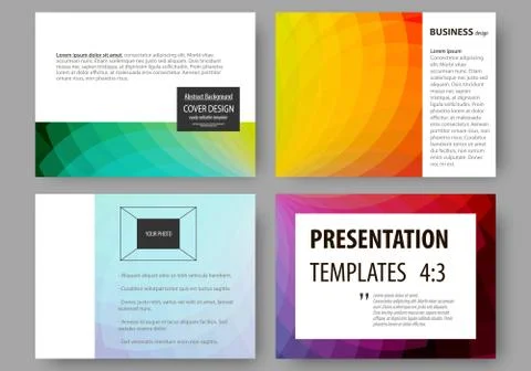 Set of business templates for presentation slides. Easy editable layouts, v.. Stock Illustration