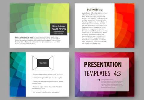 Set of business templates for presentation slides. Easy editable layouts, v.. Stock Illustration
