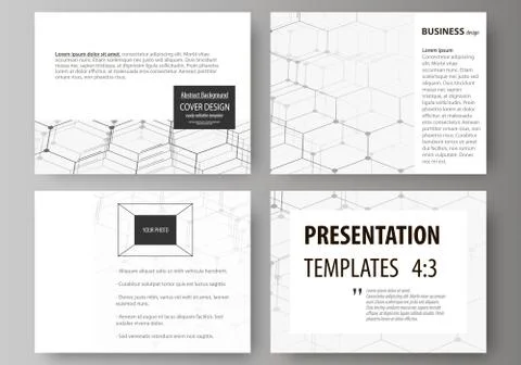 Set of business templates for presentation slides. Abstract vector layouts .. Stock Illustration