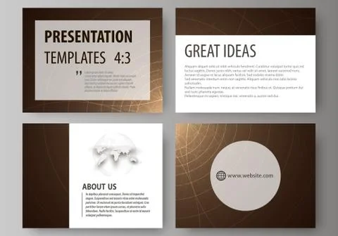Set of business templates for presentation slides. Easy editable abstract v.. Illustrazione stock