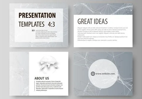 Set of business templates for presentation slides. Abstract vector layouts .. Illustrazione stock