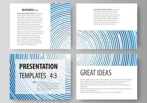 Set of business templates for presentation slides. Easy editable abstract vector Stock Illustration