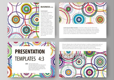 Set of business templates for presentation slides. Easy editable abstract vector 스톡 일러스트