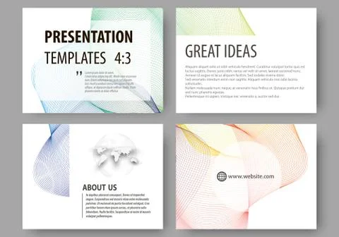 Set of business templates for presentation slides. Easy editable layouts, vector 스톡 일러스트