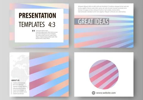 Set of business templates for presentation slides. Easy editable abstract vector Illustrazione stock