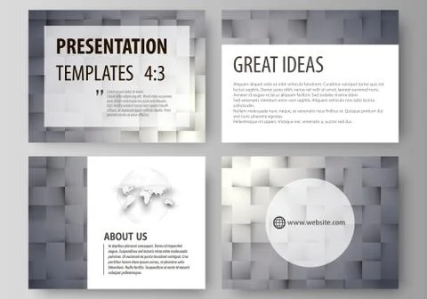 Set of business templates for presentation slides. Easy editable abstract vector Stock Illustration