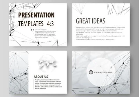 Set of business templates for presentation slides. Easy editable abstract vector Stock Illustration