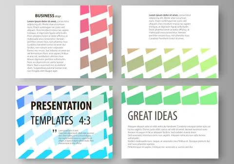 Set of business templates for presentation slides. Easy editable vector layouts Stock Illustration
