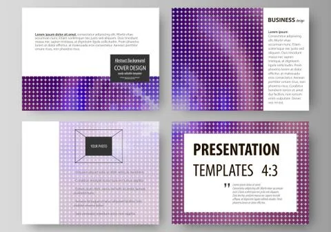 Set of business templates for presentation slides. Easy editable abstract vector 库存插图