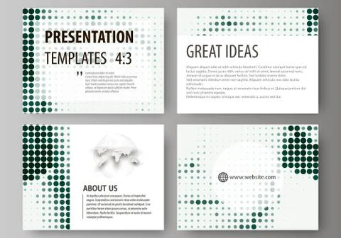 Set of business templates for presentation slides. Abstract design vector 스톡 일러스트