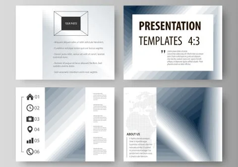 Set of business templates for presentation slides. Easy editable vector layouts Stock Illustration