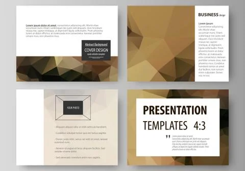 Set of business templates for presentation slides. Easy editable abstract vector Stock Illustration