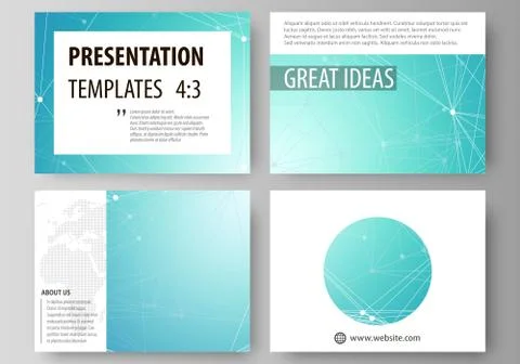 Set of business templates for presentation slides. Abstract vector layouts in Stockillustratie