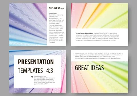 Set of business templates for presentation slides. Easy editable layouts, vector Stock Illustration