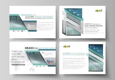 Set of business templates for presentation slides. Easy editable abstract vector Illustrazione stock