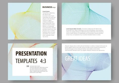 Set of business templates for presentation slides. Easy editable layouts, vector Stock Illustration