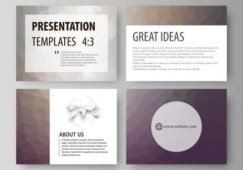 Set of business templates for presentation slides. Easy editable vector layouts Illustrazione stock