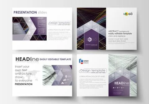 Set of business templates for presentation slides. Easy editable layouts in flat イラスト素材