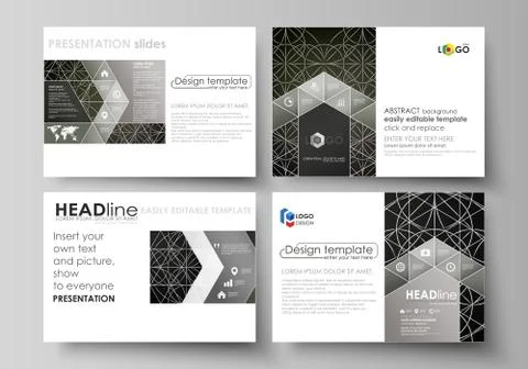 Set of business templates for presentation slides. Easy editable vector layouts Illustrazione stock