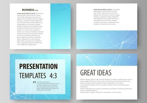 Set of business templates for presentation slides. Abstract vector layouts in Illustrazione stock