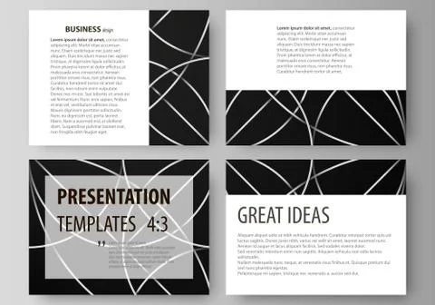 Set of business templates for presentation slides. Easy editable vector layouts 스톡 일러스트