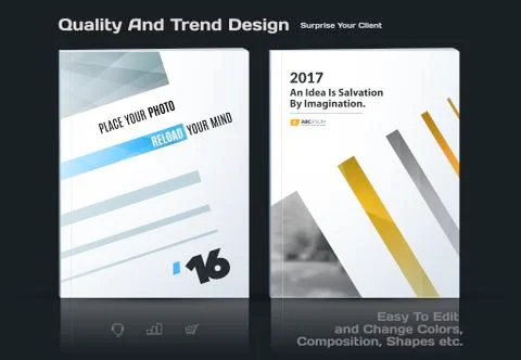 Set of Business vector template, brochure design, abstract annual report, cover Stock Illustration