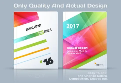 Set of Business vector template, brochure design, abstract annual report, cover Stock Illustration