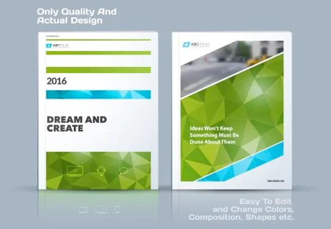 Set of Business vector template, brochure design, abstract annual report, cover Stock Illustration