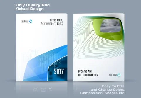 Set of Business vector template, brochure design, abstract annual report, cover Stock-Illustration