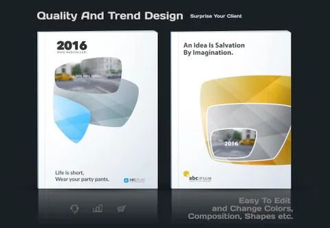 Set of Business vector template, brochure design, abstract annual report, cover Stock Illustration