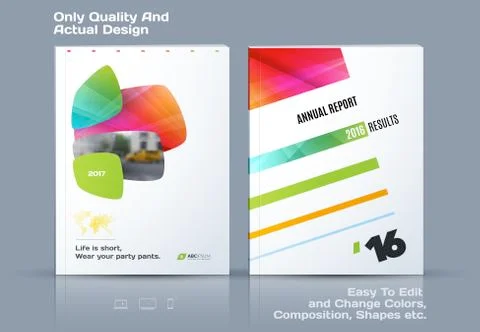Set of Business vector template, brochure design, abstract annual report, cover Stock Illustration