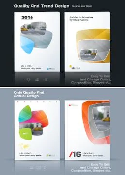 Set of Business vector template, brochure design, abstract annual report, cover Stock Illustration