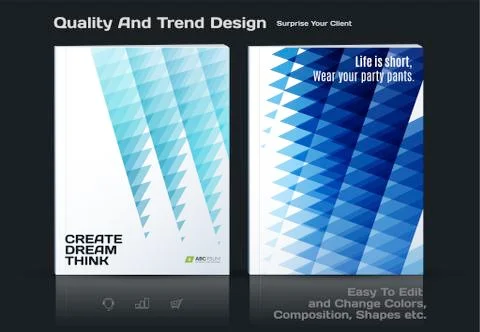 Set of Business vector template, brochure design, abstract annual report, Stock Illustration