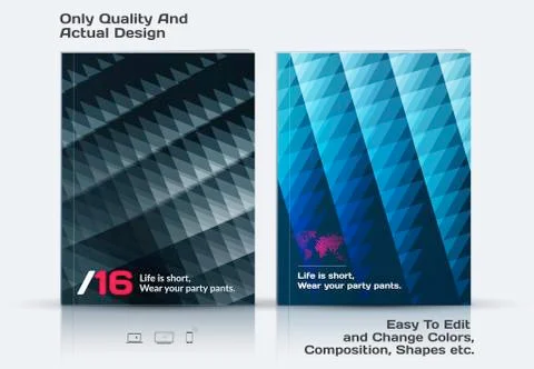 Set of Business vector template, brochure design, abstract annual report, Stock Illustration