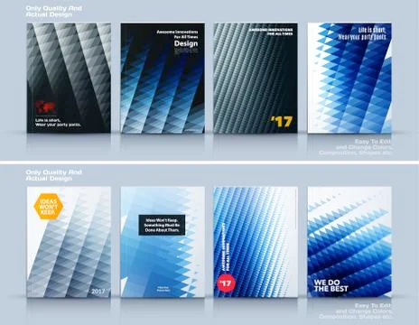 Set of Business vector template, brochure design, abstract annual report, Stock Illustration