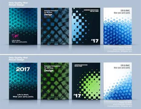 Set of Business vector template, brochure design, abstract annual report Illustrazione stock
