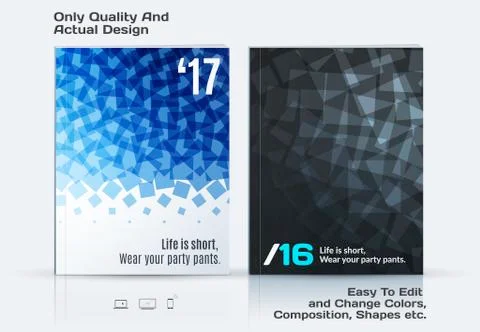 Set of Business vector template, brochure design, abstract annual report Stock Illustration