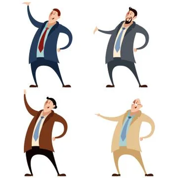 Set of businessman Stock Illustration