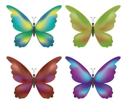 Set butterflies Stock Illustration