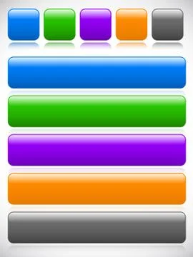 Set of button, banner backgrounds w/ empty space for print or web design. Squ 库存插图