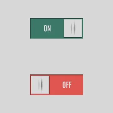A set of buttons and switches, vector illustration. Stockillustratie