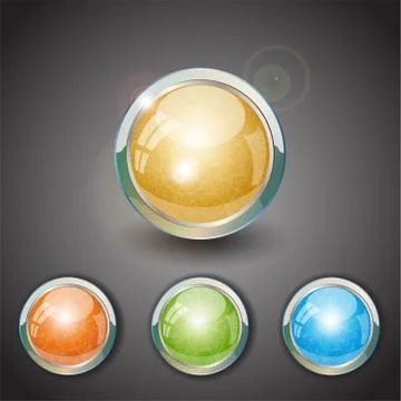 Set with buttons. Stock Illustration