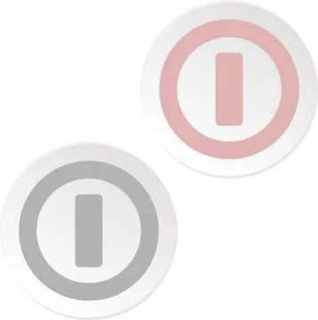 Set on/off buttons Stock Illustration