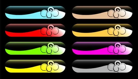 Set of buttons Stock Illustration