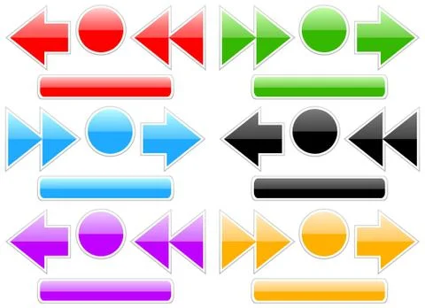 Set of buttons Stock Illustration